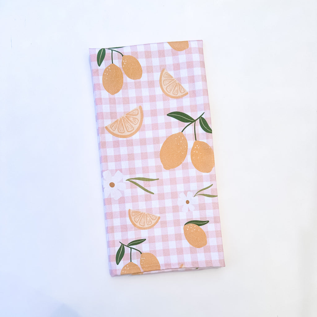 Lemon Gingham | Tea Towel