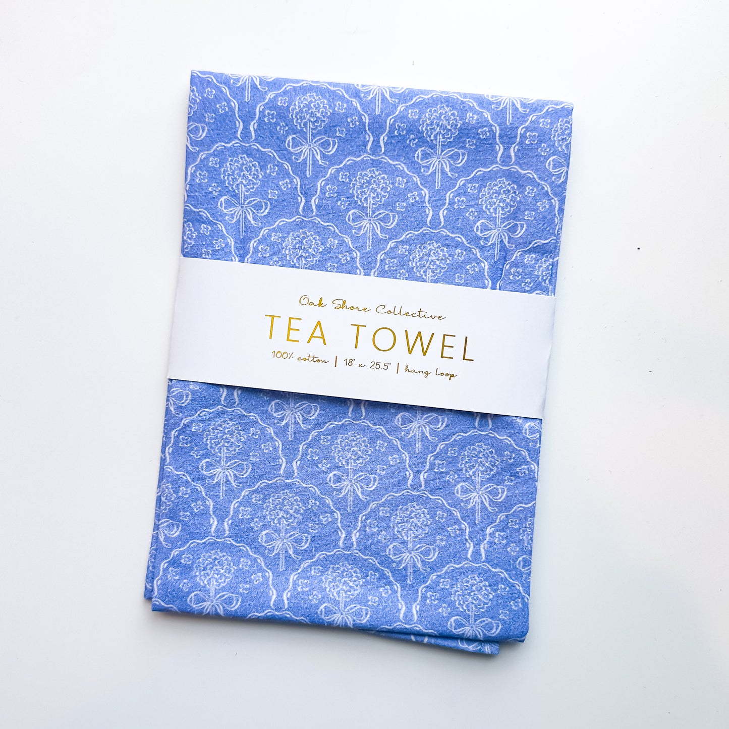 Blue Scallop Hydrangeas | Tea Towel