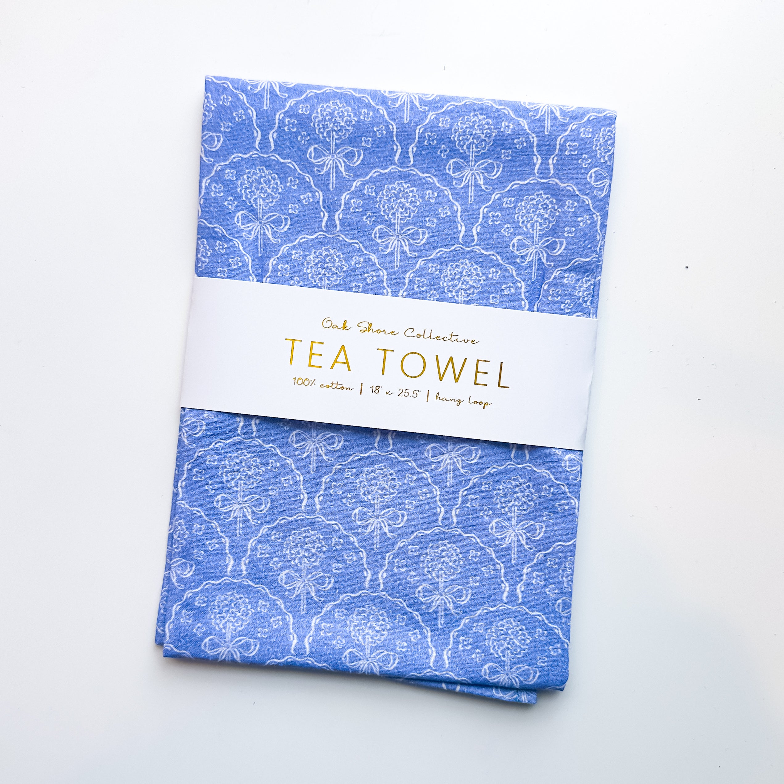Blue Scallop Hydrangeas | Tea Towel