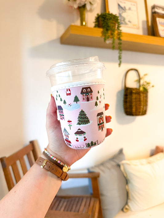 Christmas Village | Reusable Coffee Sleeve