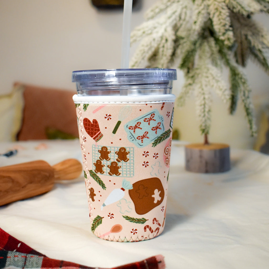 Holiday Baking Reusable Coffee Sleeve