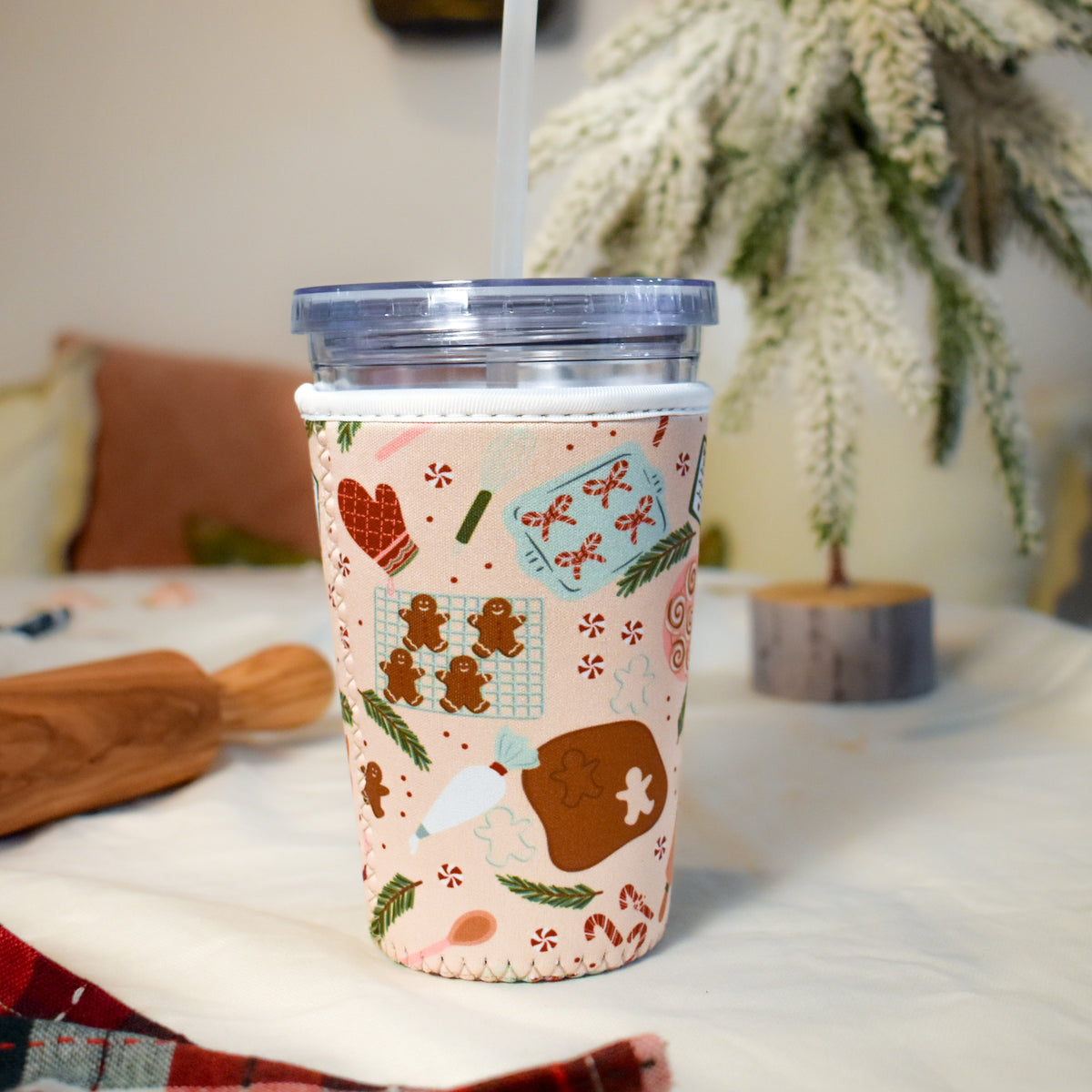 Holiday Baking Reusable Coffee Sleeve