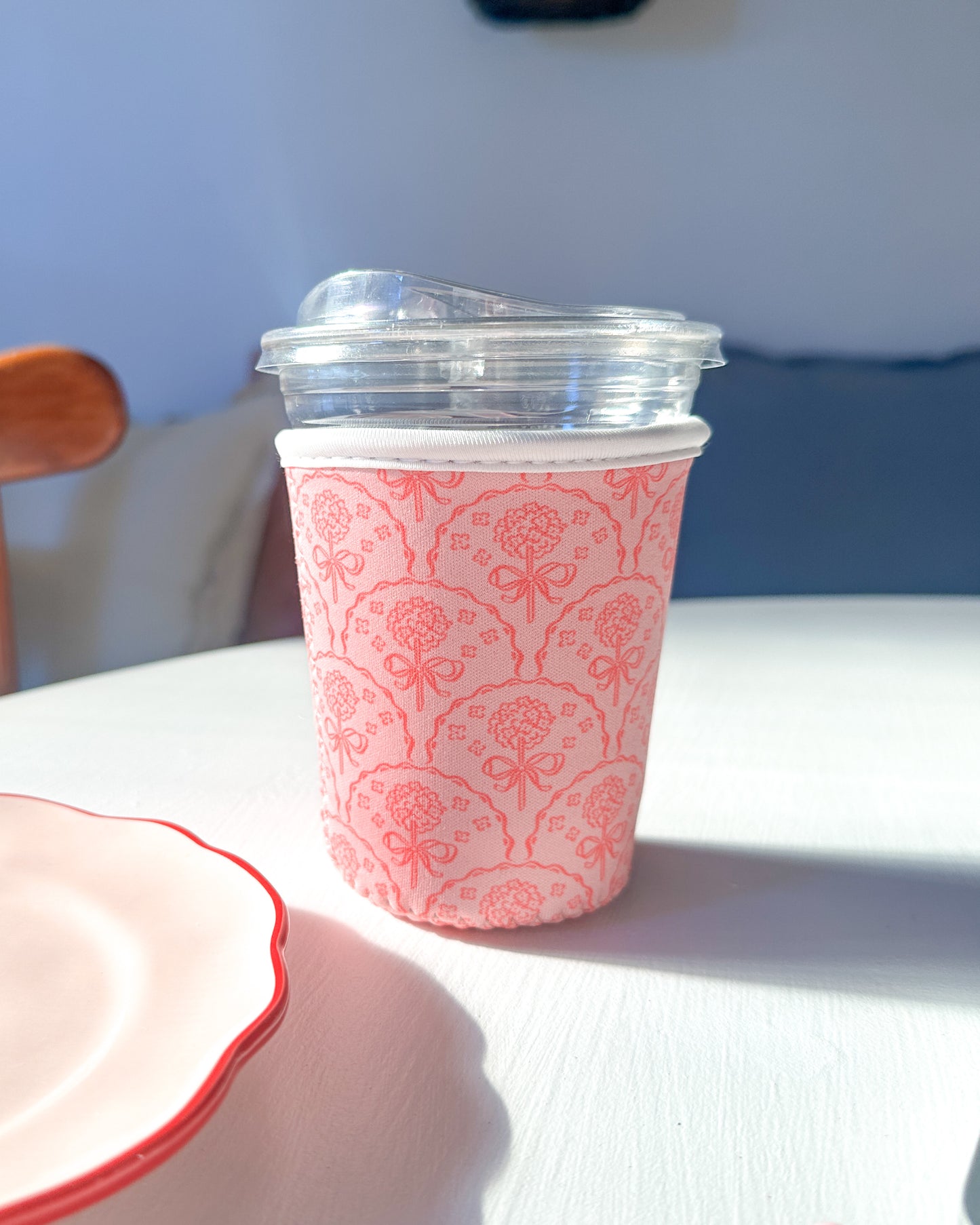 Pink Hydrangeas | Reusable Coffee Sleeve