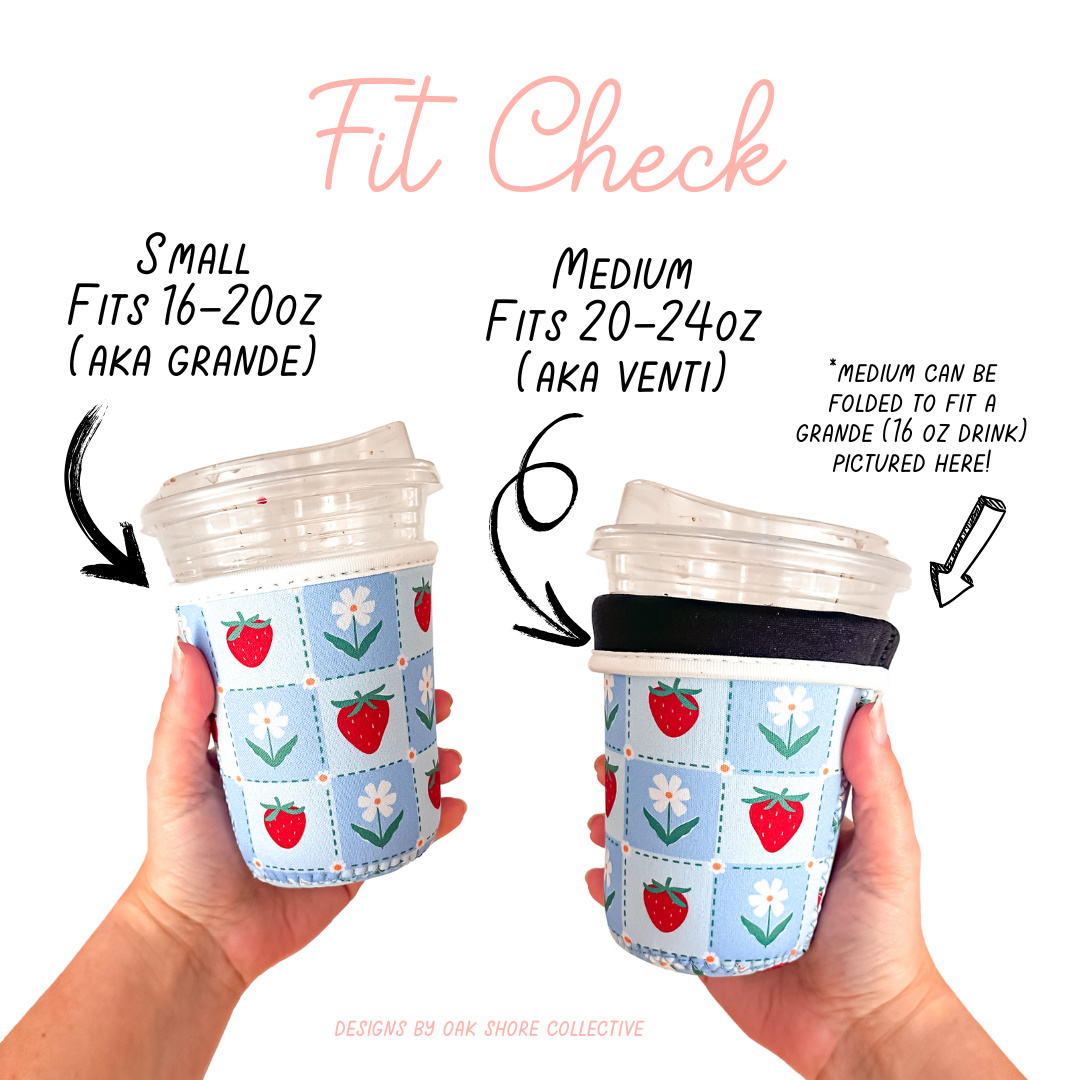 Blue Bows | Reusable Coffee Sleeve