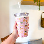 Lemon Gingham | Reusable Coffee Sleeve