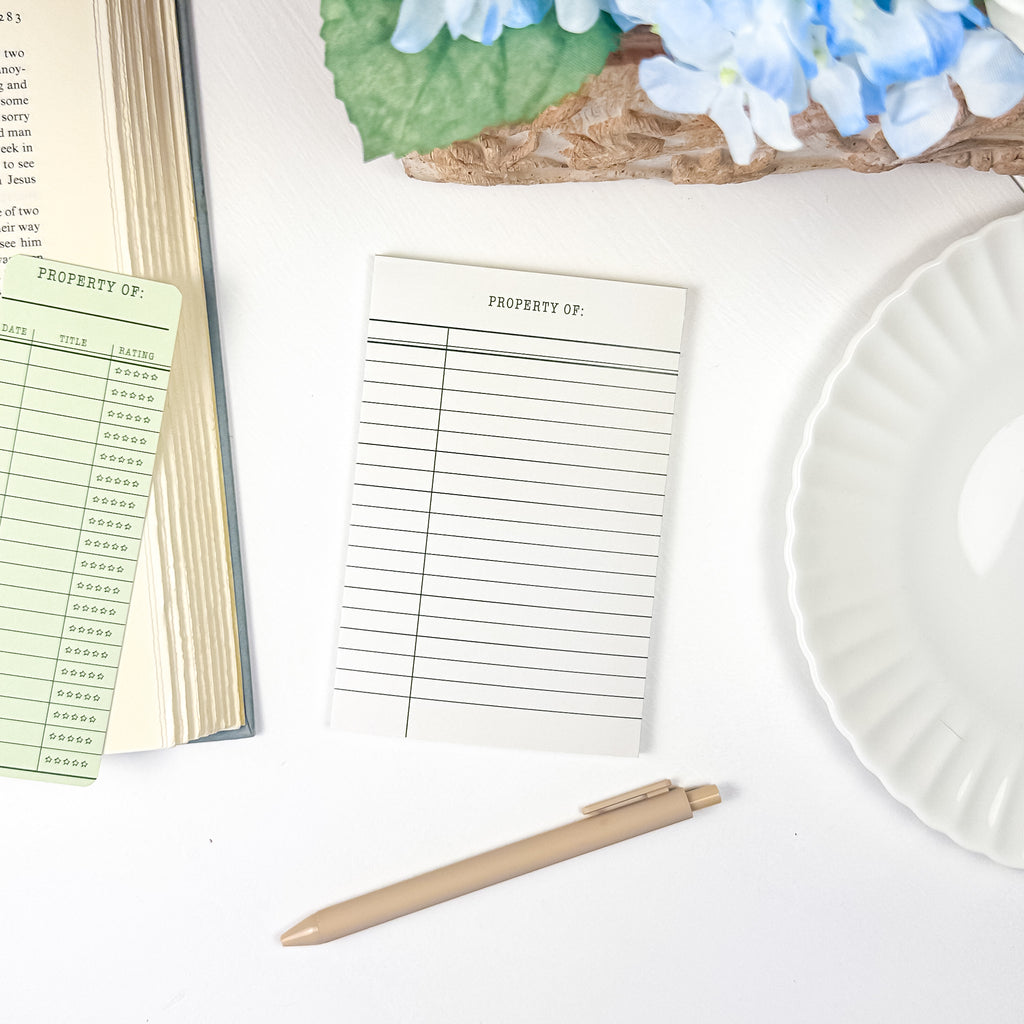 Library Card Notepad | 4”x6” 50 Sheets