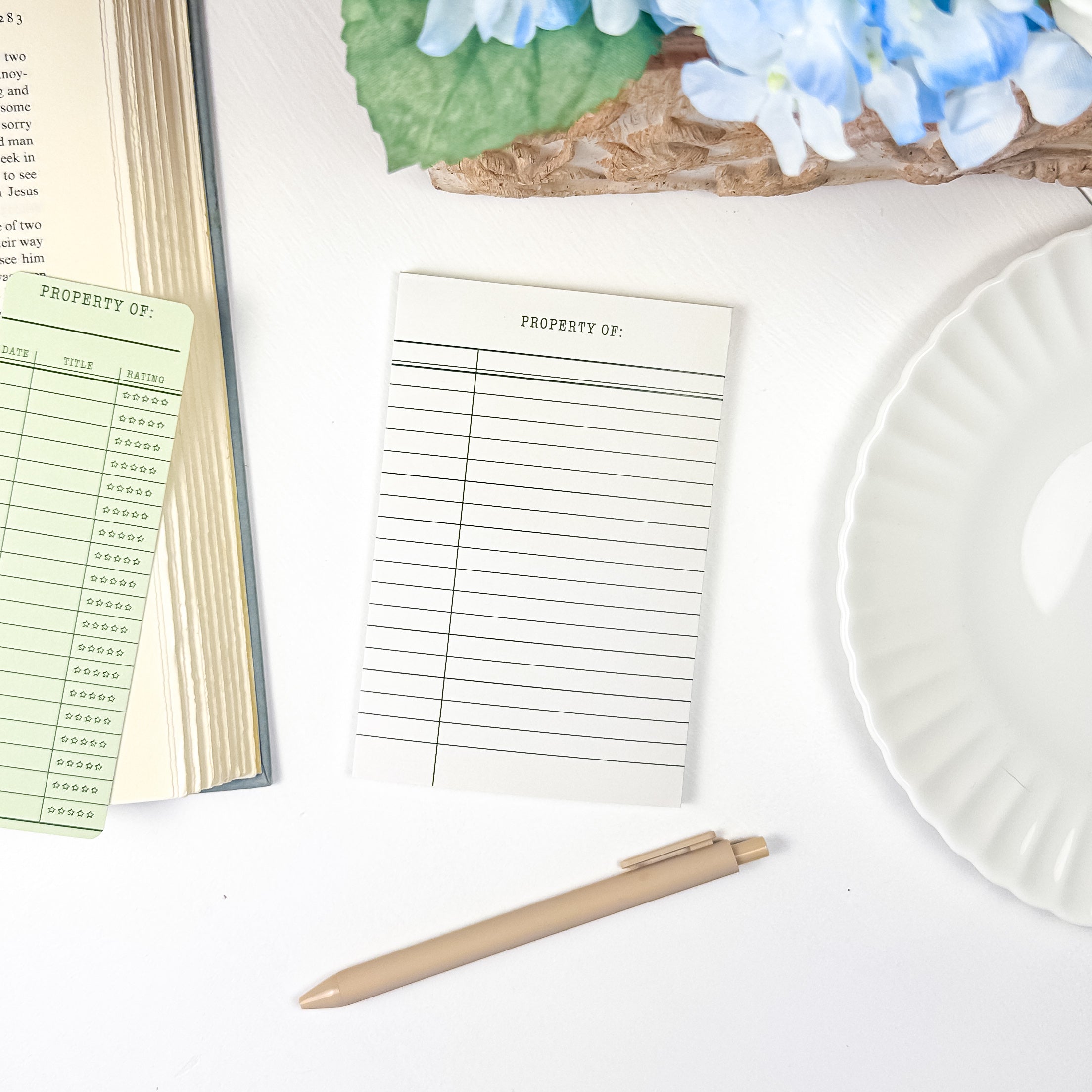 Library Card Notepad | 4”x6” 50 Sheets