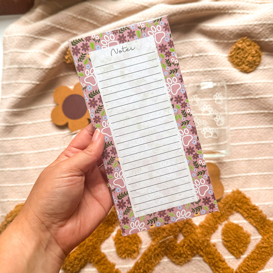 Petals and Paws Notepad | 4”x8” 50 Sheets