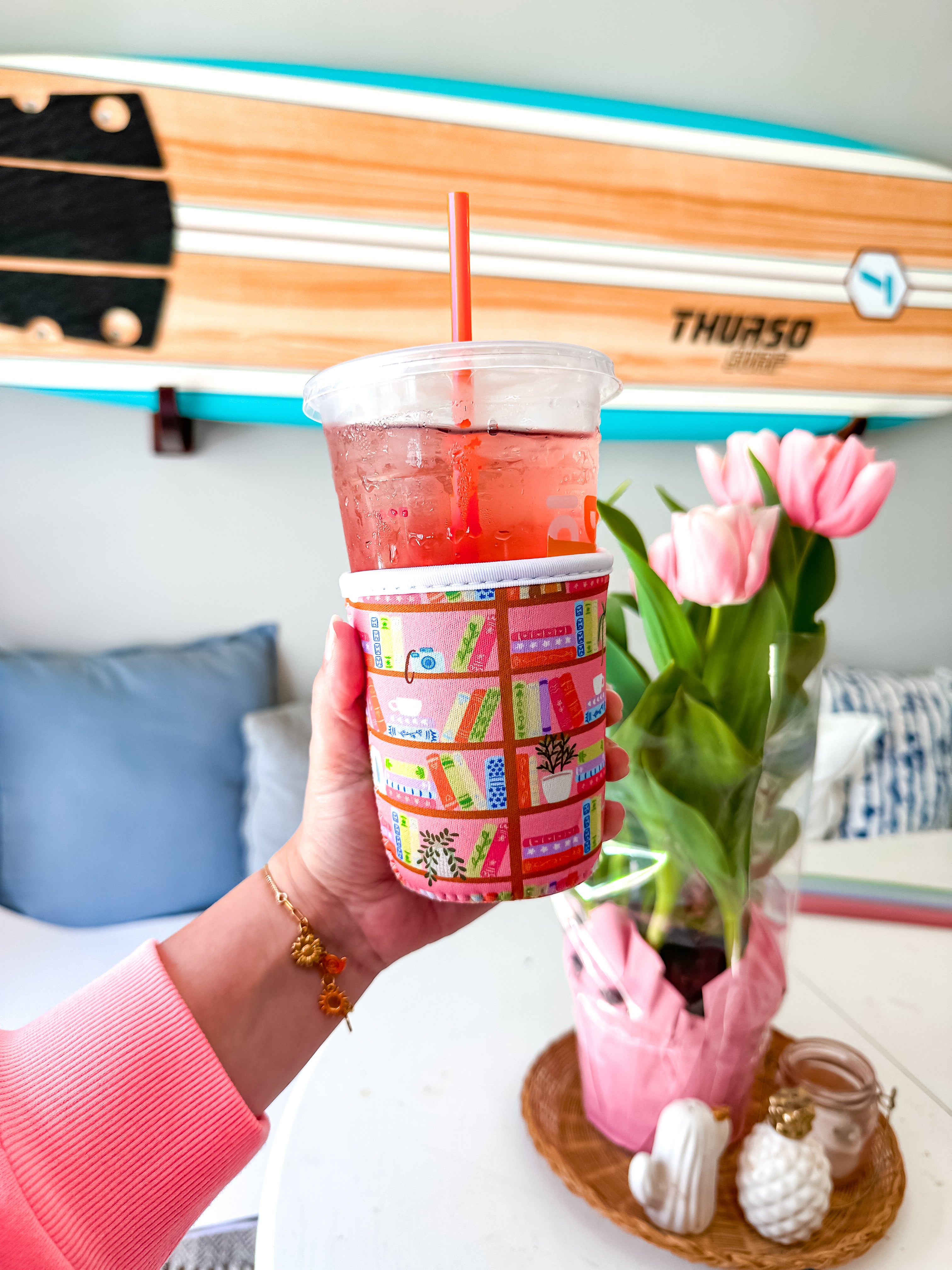 Summer Bookshelf | Reusable Coffee Sleeve