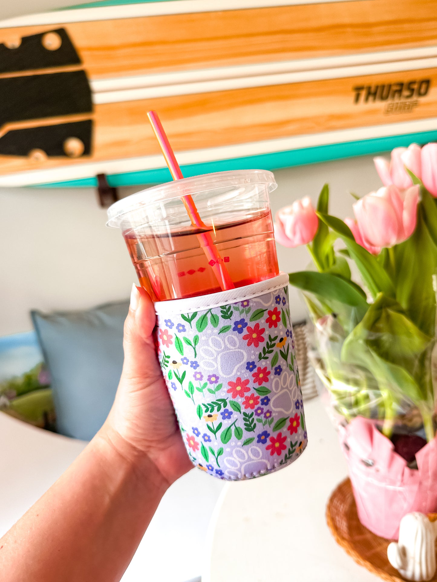 Paws and Florals | Coffee Sleeve