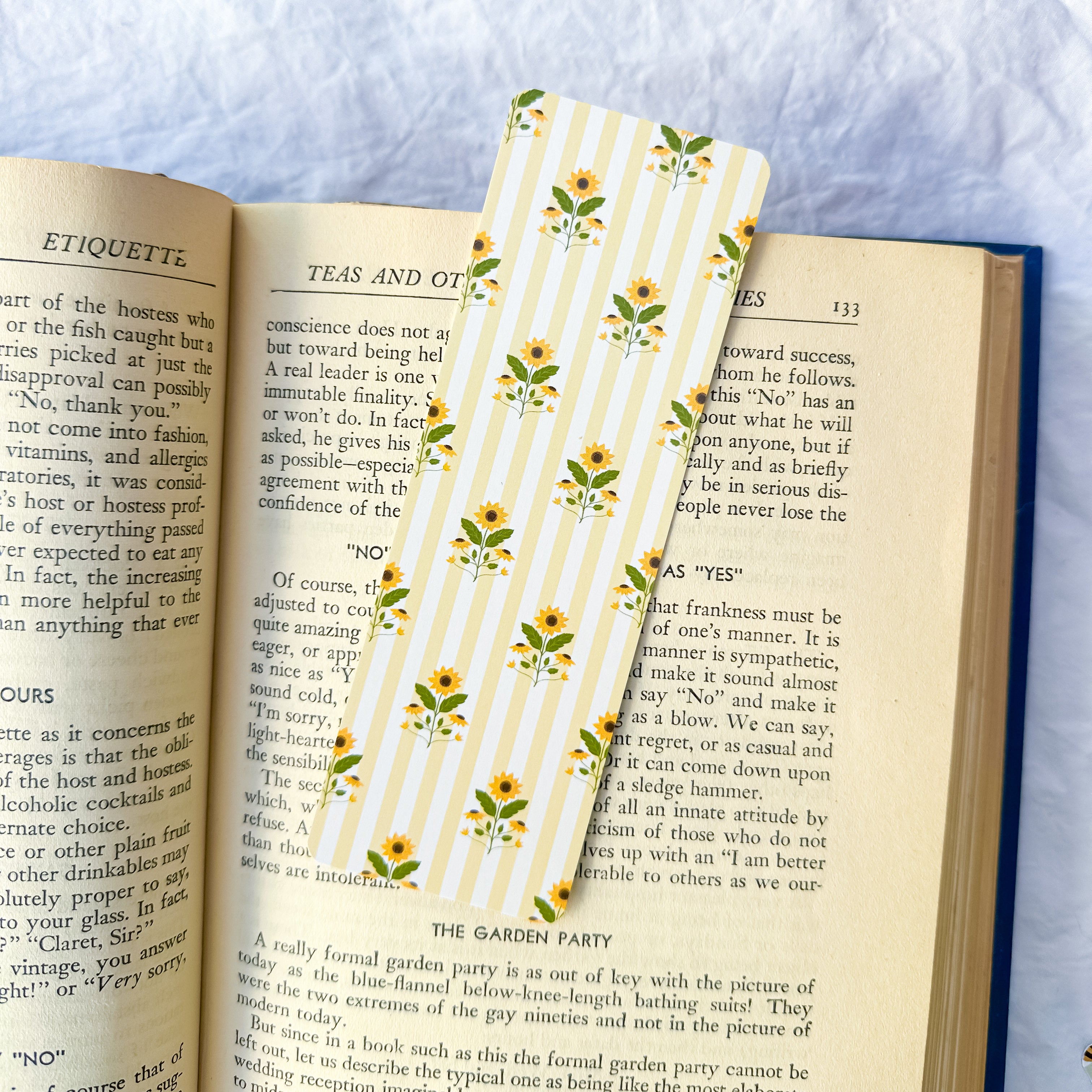 Sunflowers and Stripes | Bookmark