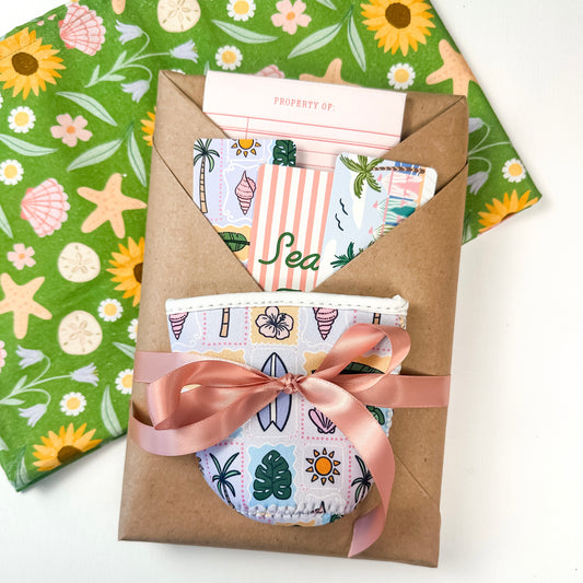 Beach Read Gift Set | Notepad, Bookmarks, & Coffee Sleeve
