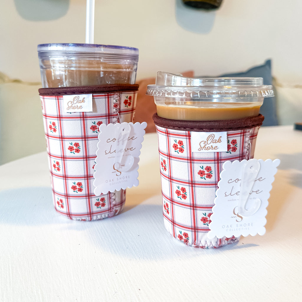 Marigold Plaid | Reusable Coffee Sleeve