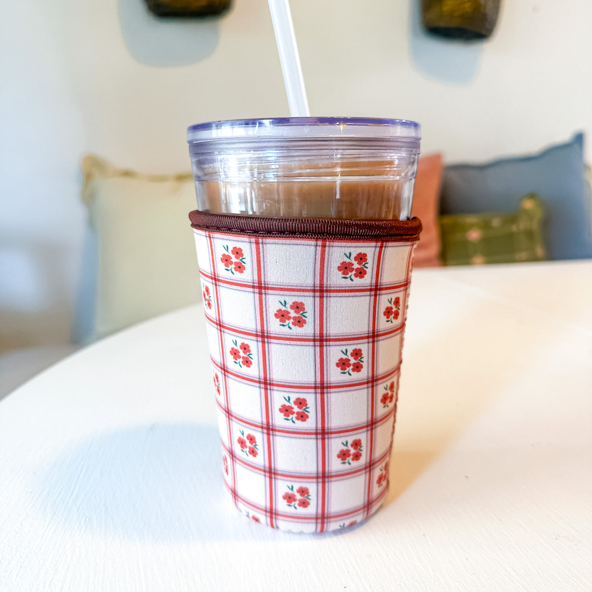 Marigold Plaid | Reusable Coffee Sleeve