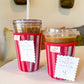 Red Holiday Stripes | Reusable Coffee Sleeve