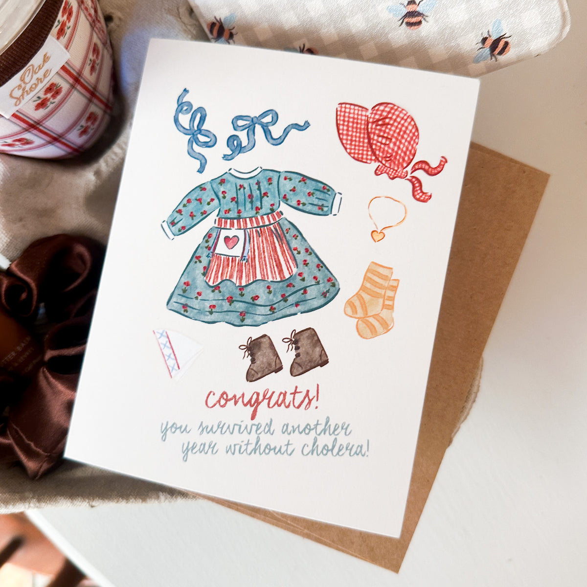 American Pioneer Girl Birthday | Greeting Card