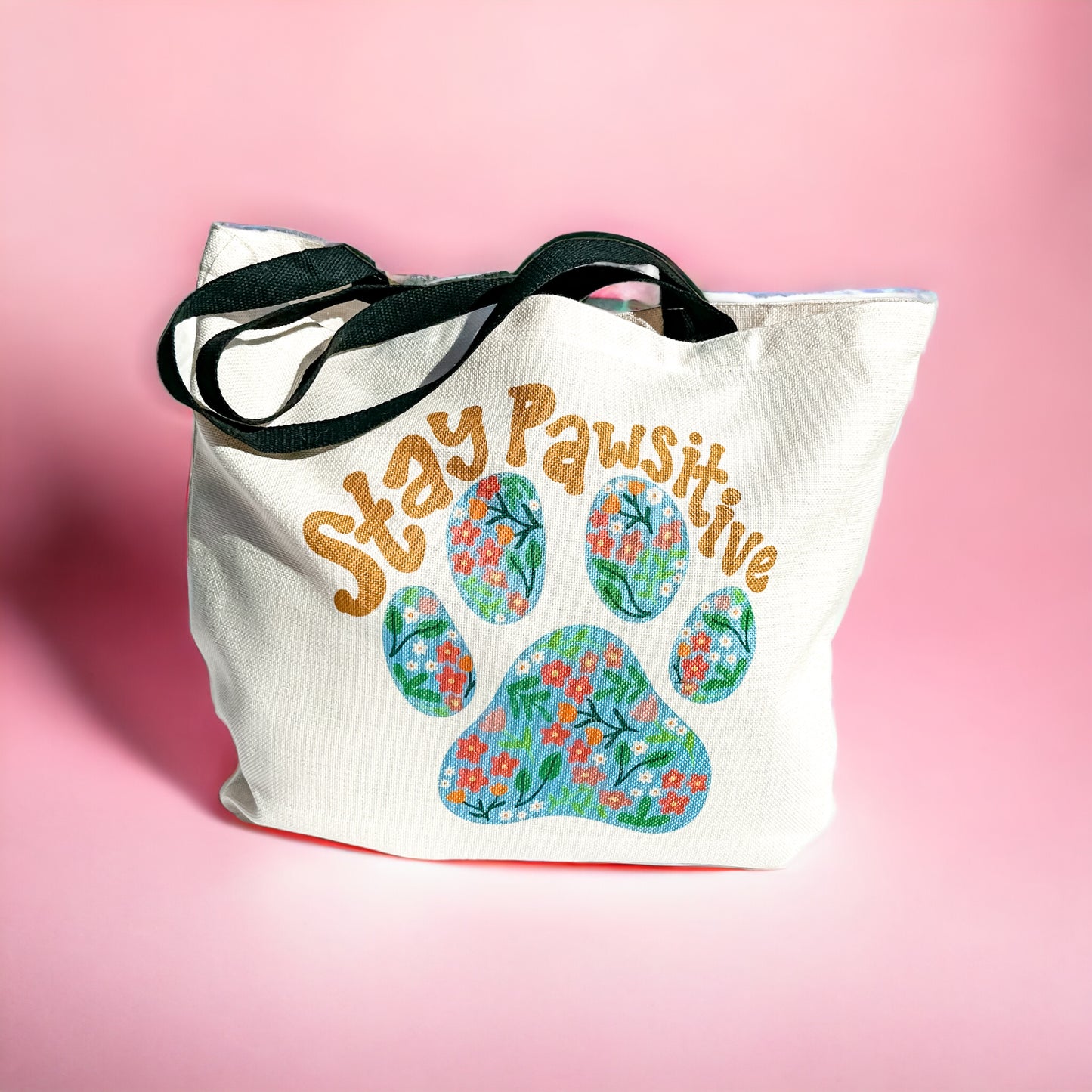 Stay Pawsitive Tote- Large