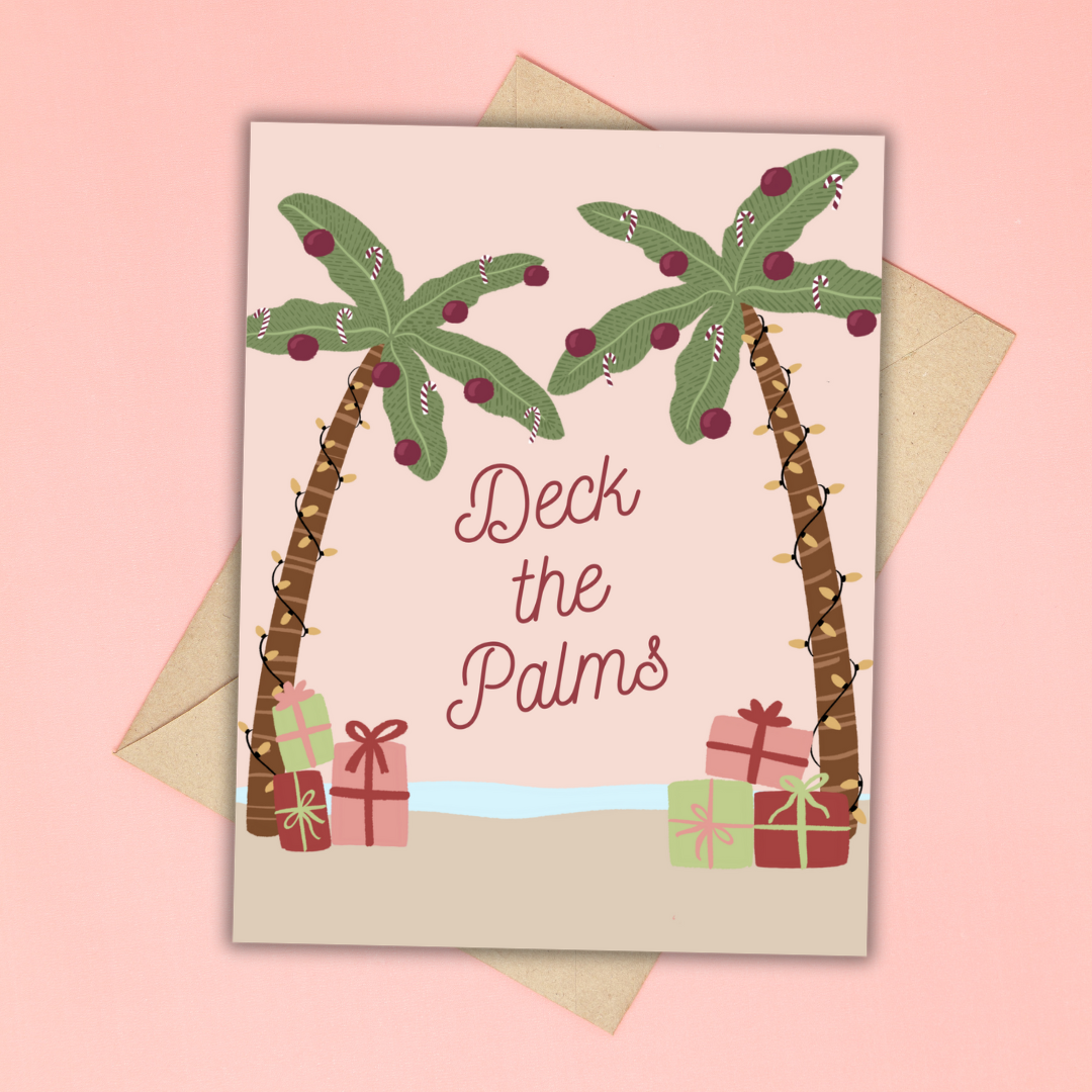 Deck The Palms | Greeting Card