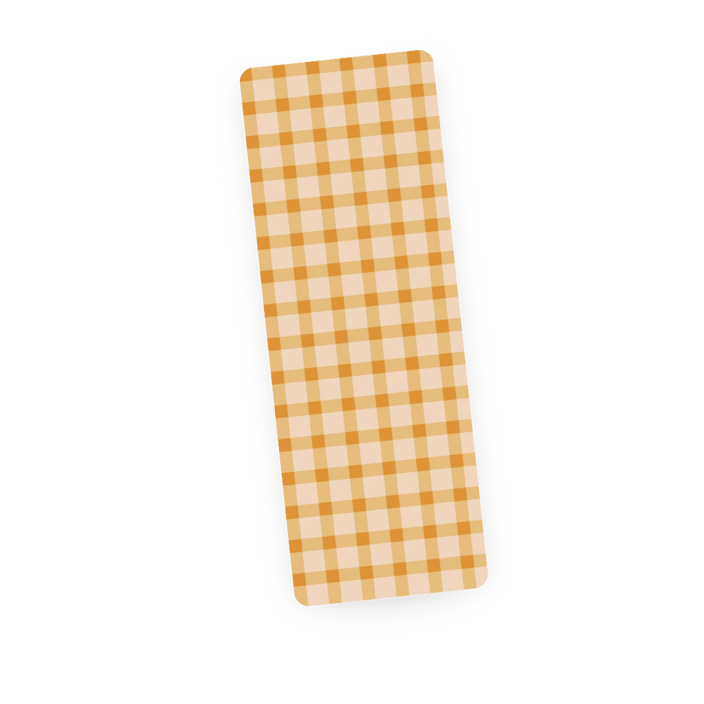 Orange Gingham | Bookmark