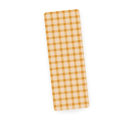 Orange Gingham | Bookmark