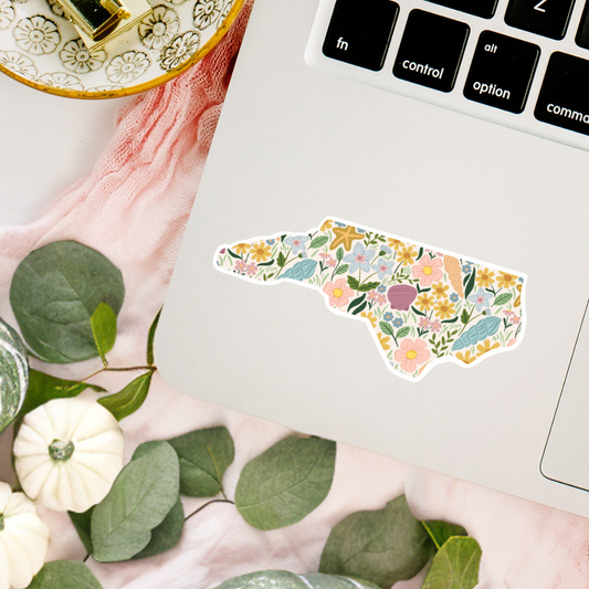 North Carolina Petals + Shells | Sticker 3"