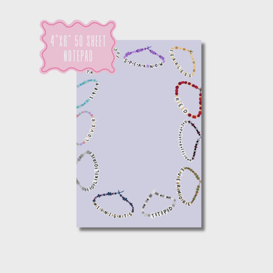 Eras Friendship Bracelet Notepad | 4”x6” 50 Sheets